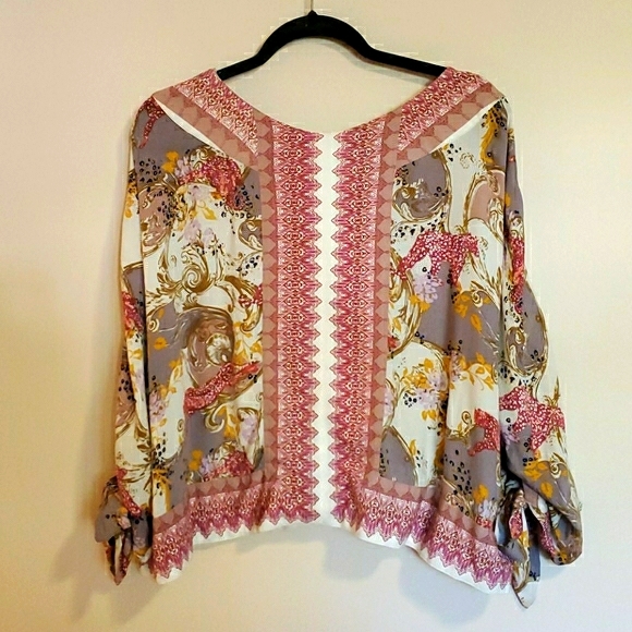 Free People v-neck cropped blouse size M - Picture 7 of 9